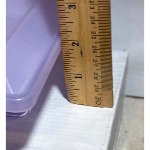 Vintage TUPPERWARE Get Togethers #1386 Divided Square BLUE Container with Lid - Picture 11 of 11